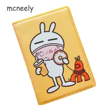 Mcneely/Новинка; чехол для паспорта с изображением кролика из мультфильма для девочек; Желтая искусственная кожа; держатель для паспорта; Дорожный Чехол для паспорта; держатель для ID-Карты