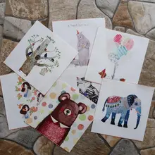 Размер: 12*12 см mix12pcs кошка коала слон окрашенная вручную ткань из крашеного хлопка ручной работы ткань материал для изготовления сумок, DIY ткань с цифровым принтом для шитья SL-99