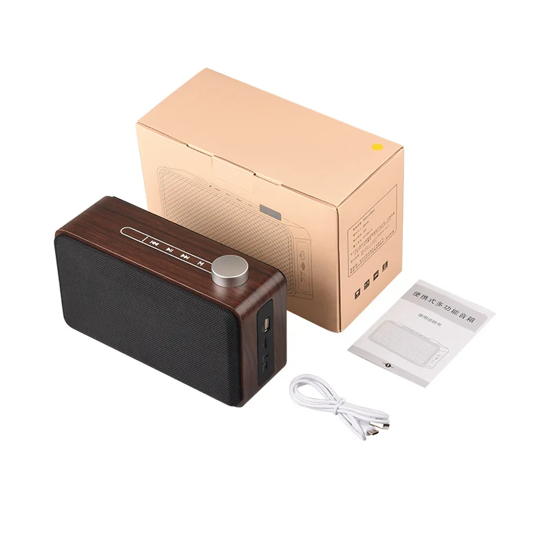 Portable Wooden Bluetooth Speaker Touch Control