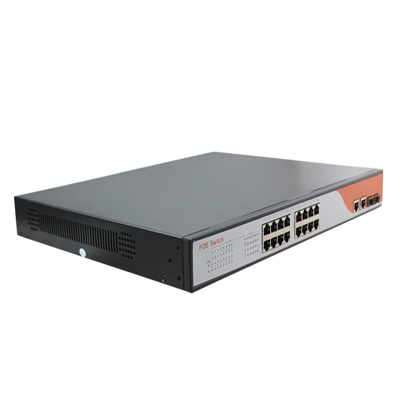 HYY7 250 Вт Встроенный 16 + 2 гигабитный коммутатор poe 1000 Мбит/с rj45/sfp для систем