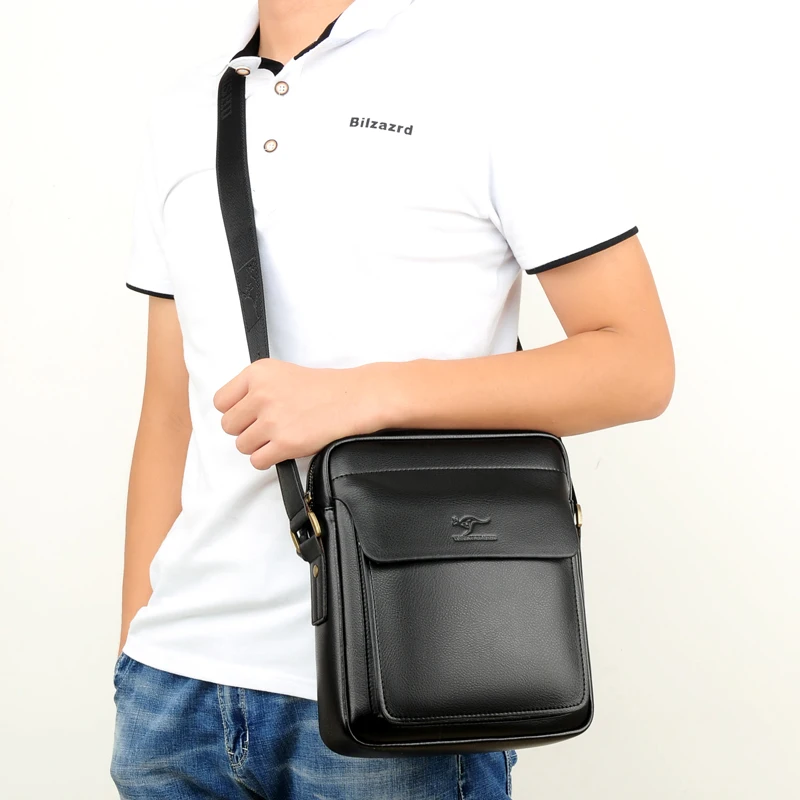  Luxury Brnad Kagaroo Men Messenger Bag For Man Leather Shoulder Bag Male Crossbody Bag Casual Busin - 32967520870