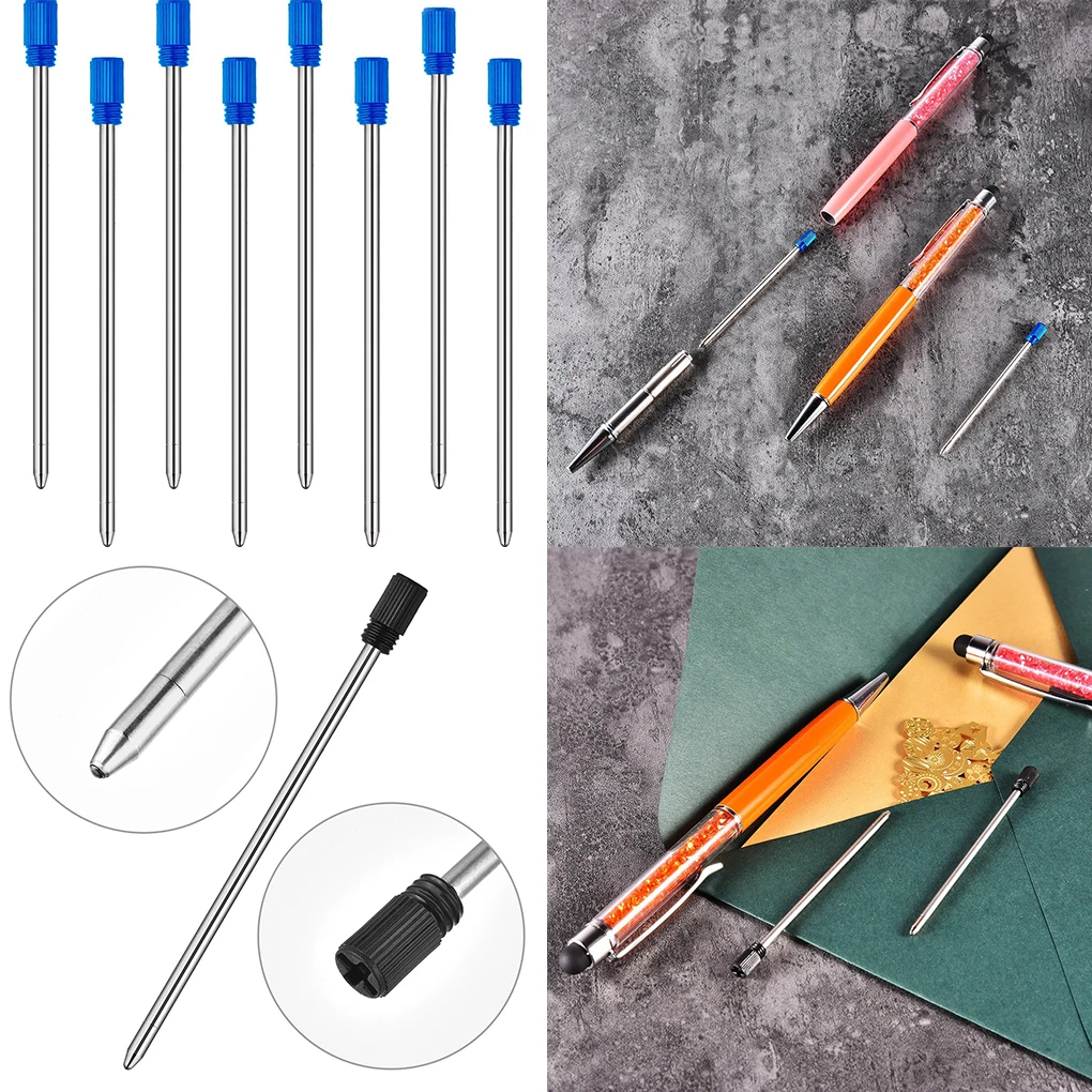 

20pcs 0.7mm Rotation Black/Blue Ballpoint Pen Refill Refill for Pen Point Metal Ballpoint