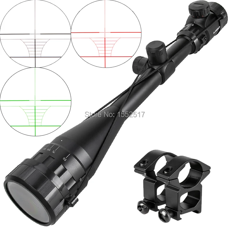 

6-24x50AOE Riflescope R&G Illuminated Riflescope Reticle Rifle Sniper Scope For Hunting Free Shipping