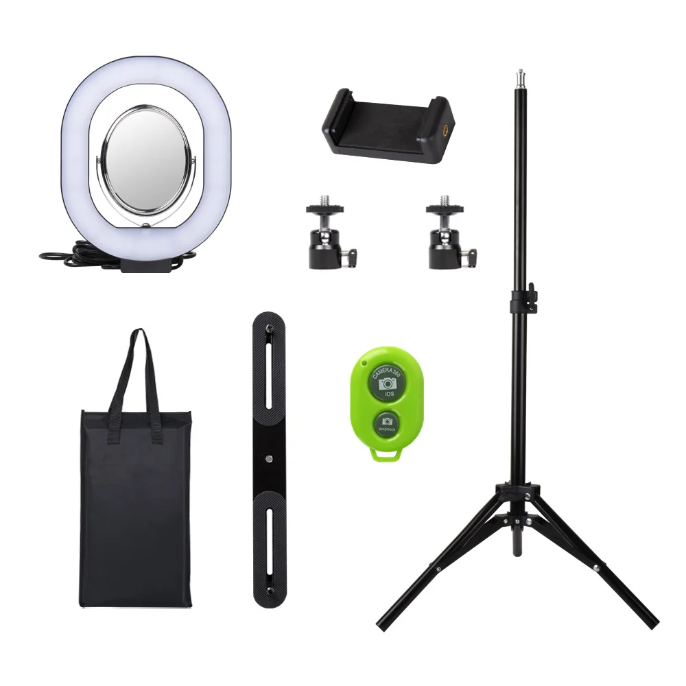  Yizhestudio 2 in 1 LED Light Ring Lighting Kit Photo Lamp for Video Live Youtube Selfie lamp with B - 33021960312