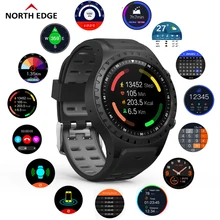 North Edge GPS Sports Watch Bluetooth Call Multi-Sport Mode Compass Altitude Outdoor Running Music Smart Watch Heart Rate uw80c outdoor sports watch gps running riding hiking golf multi function waterproof smart watch compass pedometer heart rate sos