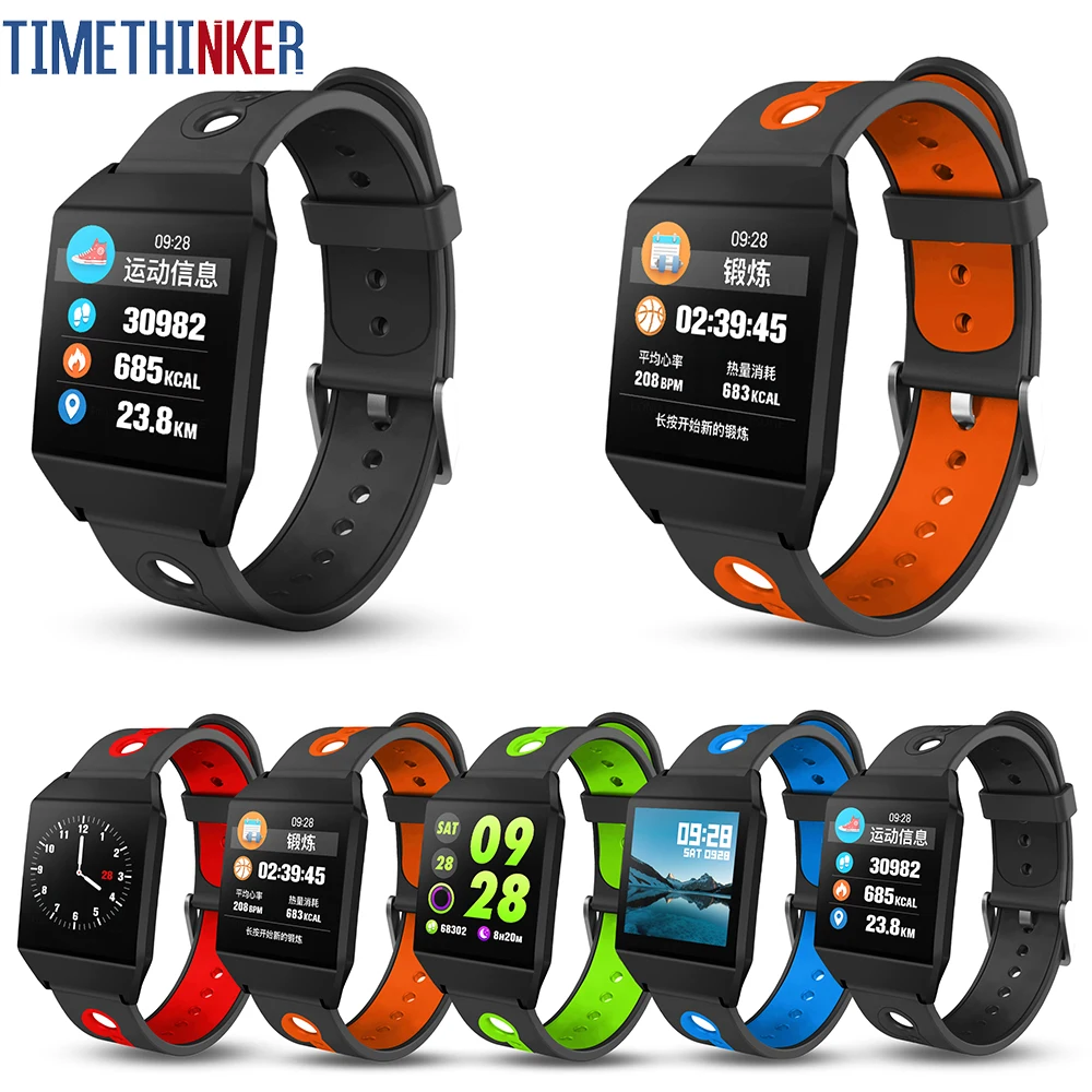 

Timethinker W1 Smart Bracelet Watch Blood Pressure Heart Rate Monitor AGPS Pedometer Reloj for Apple Samsung Huawei Xiaomi Watch