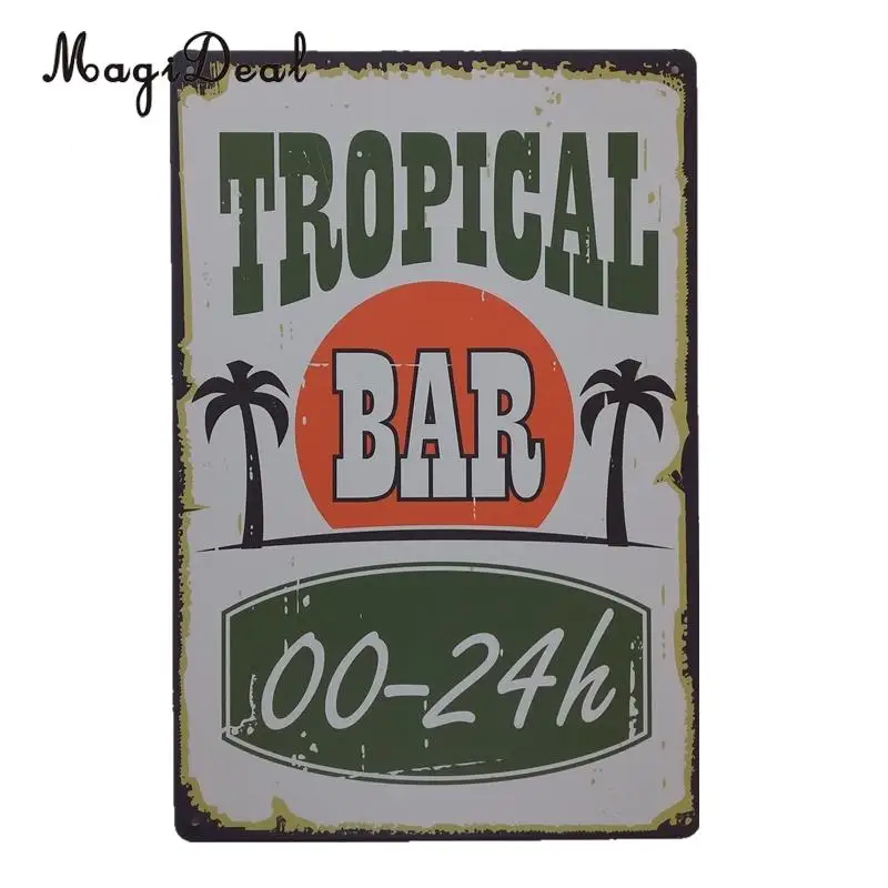 MagiDeal Rectangle Retro Sheet Iron Tin Sign Pub Home Poster Plaque Cafe Wall Door Waterproof Plate Wall Decoration #62