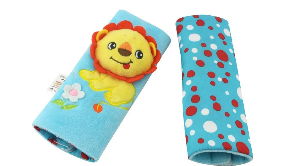

Lion Deer Monkey Elephant Cartoon Kids Children Neck Shoulder Protector Seat Belt Pad Safety Seat Belt Protector Short Plush