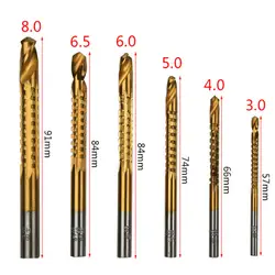 Титановое покрытие HSS Сверло битовое электрическое сверло пластиковое металлическое отверстие рифленая пила, дрель столярная
