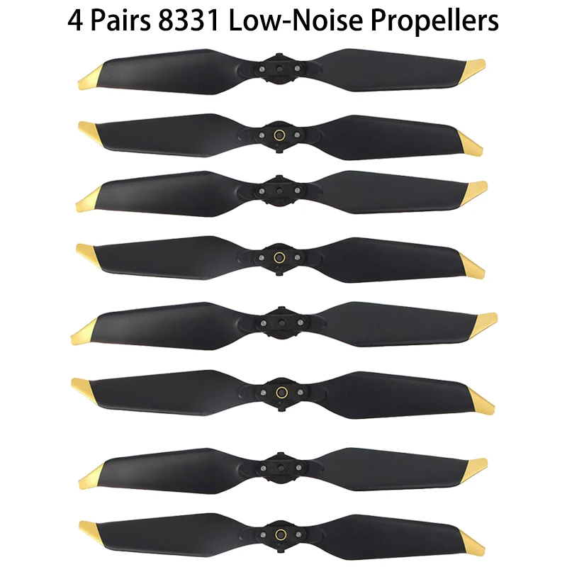 

4 Pairs 8PC DJI Mavic Pro Platinum 8331 Low Noise Quick-Release Propellers ( Golden/Silver ) for Mavic Pro Accessories Free Ship