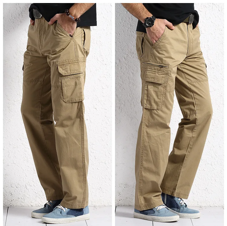 Men Multipocket Plus Size 44 Loose Cargo Pants Outdoor Sports Climbing