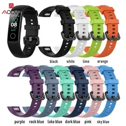 AOOW модные спортивные часы ремешок для huawei Honor 4 Smart Band замена силиконовые спортивные наручные браслет одежда высшего качества