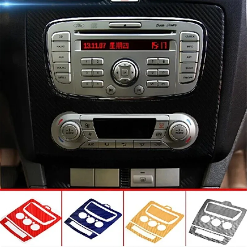 

EAZYZKING car styling 3D carbon fiber sticker Central control Panel trim case for Ford Focus 2 mk2 2009-2016 auto accessories