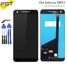 Черный для InFocus M812 ЖК-дисплей и сенсорный экран+ инструменты и клей 5," для InFocus M812 Аксессуары для мобильных телефонов