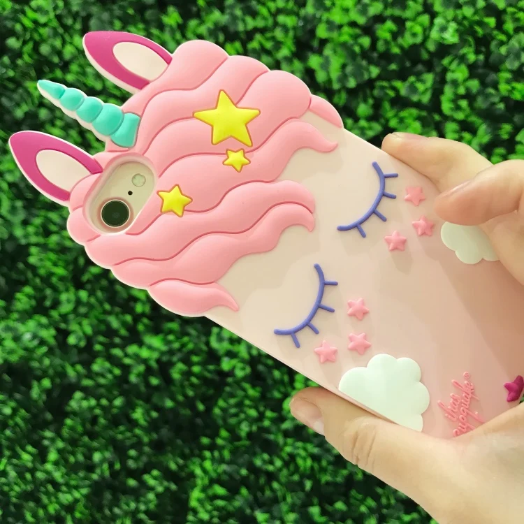 3D мультфильм сексуальные ресницы Розовый Единорог Лошадь чехол для iPhone X 5 5S 6 6s