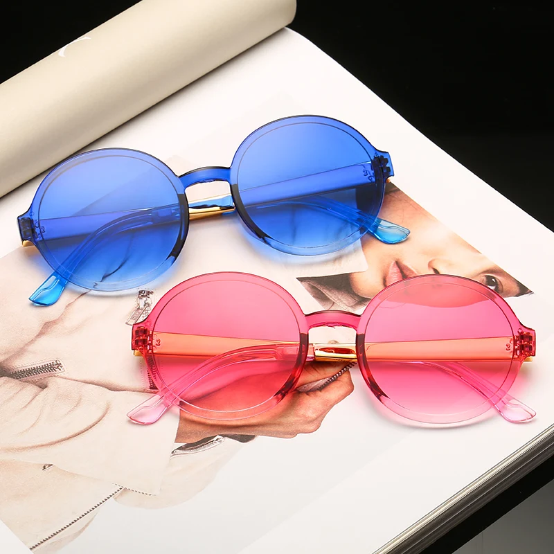 Vintage Sunglasses Designer Sunglasses Female 2018 Gradient Sunglasses Street Wind Round Sunglasses Female