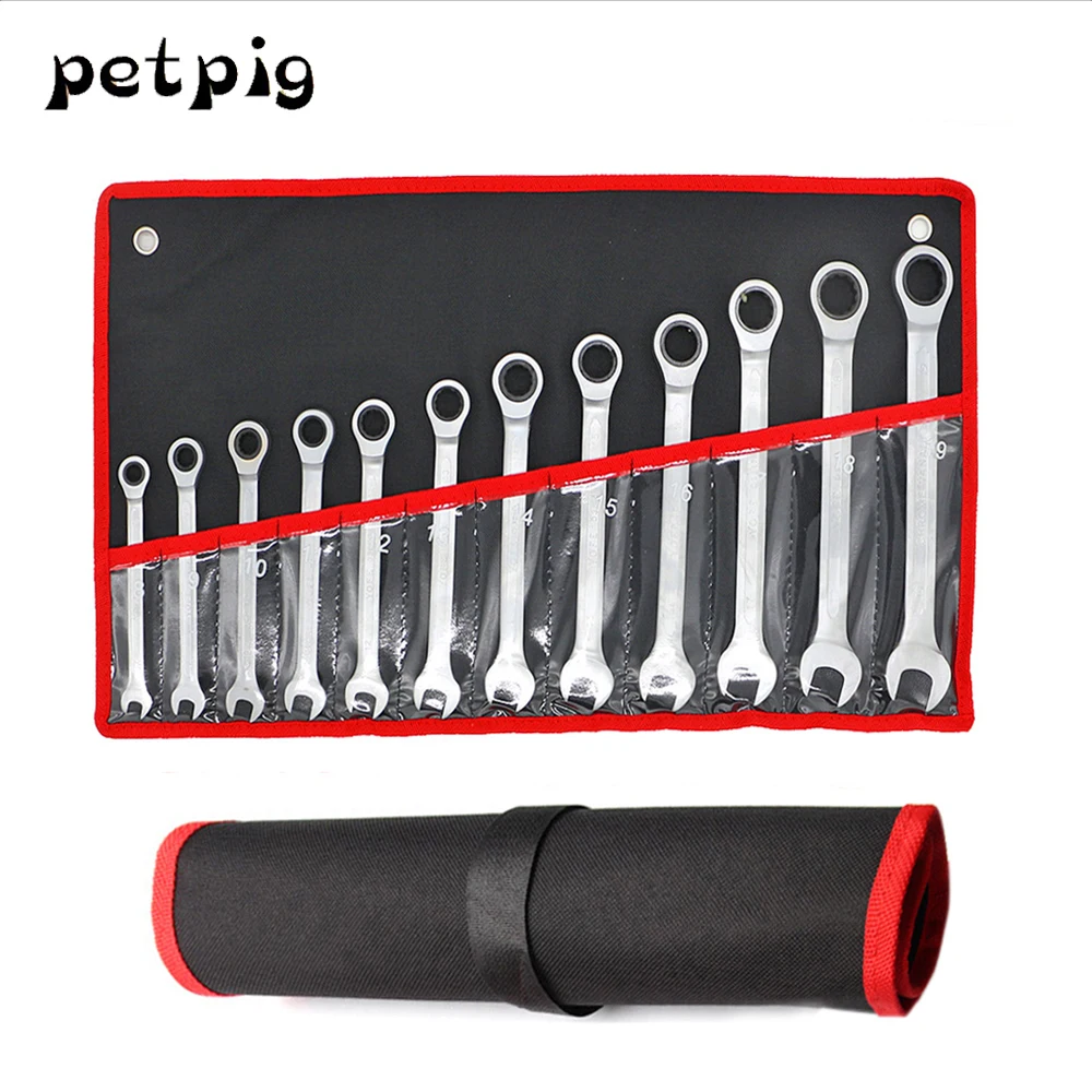 

Car Repair Ratchet Wrench Set 7/12pcs Key Set Wrenchs Bike Torque Wrench High Carbon Steel Spanners Sets Tool