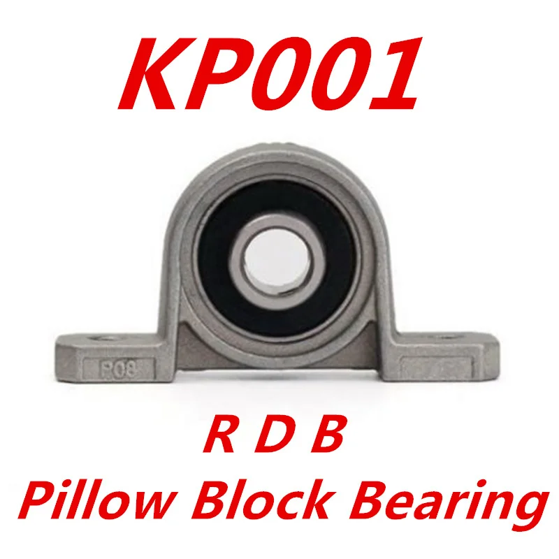 10PCS Ball Bearing Pillow Block Mounted Support Caliber Zinc Alloy Mounted Ball 