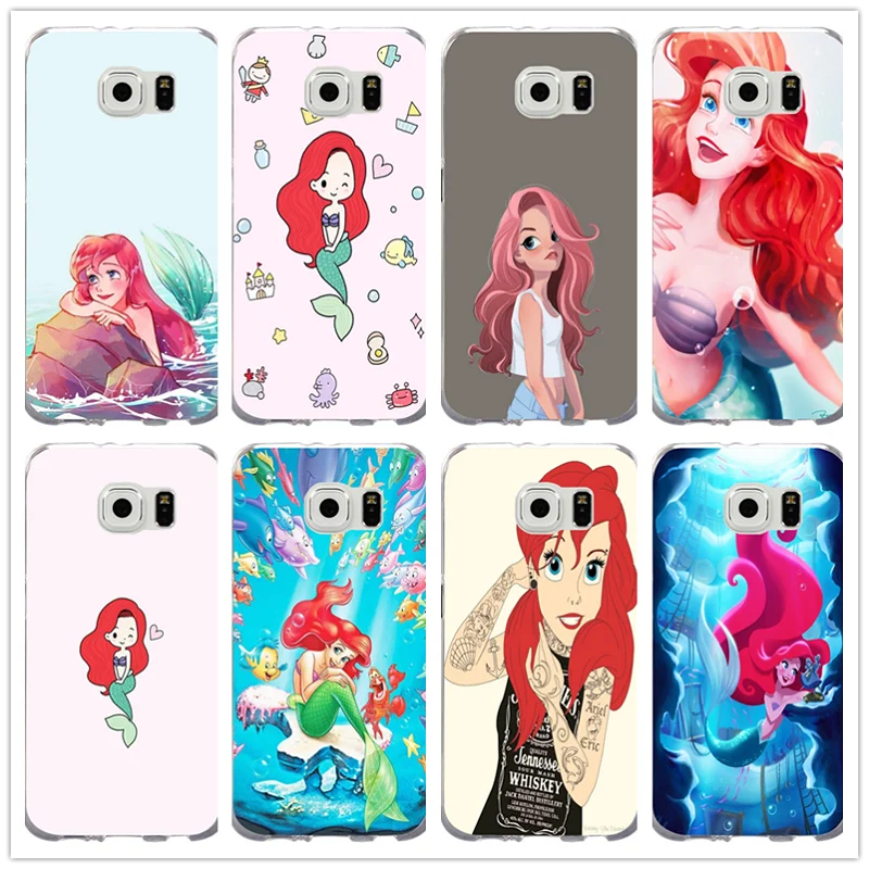 

Cartoon Anime The Little Mermaid Soft TPU Silicone Phone Cases For Samsung Galaxy S2 S3 S4 S5 mini S6 S7 edge S8 S9 Plus Cover