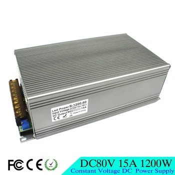 

Universal DC80V Power Supply Switch 15A 1200W Driver Transformers 110V 220V AC to DC 80V SMPS for Stepper CNC CCTV Motor