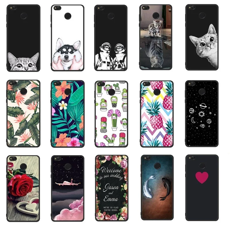 

Stylish Cats Rose Pattern Phone Case Cover For Xiaomi Mi8 SE Pocophone F1 Mi A1 A2 Lite Redmi 6 Pro 6A Note 4X 5 5A Coque Capa