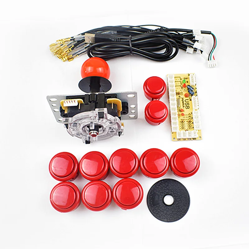 

Arcade Raspberry Pi 1 2 3 Project Arcade Push Buttons + 5 Pin Arcade Stick + USB Encoder Board Replace Sanwa Button Joystick DIY