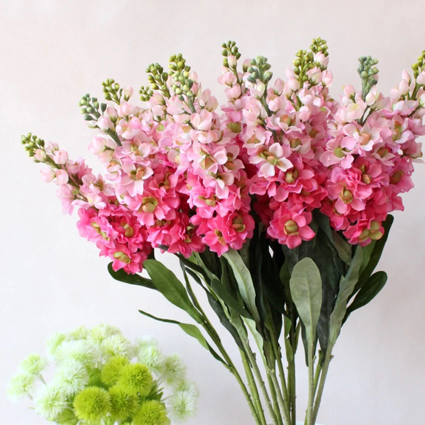 Hot 2017 5PCS Artificial Violet Flowers Wedding Home Furnishings