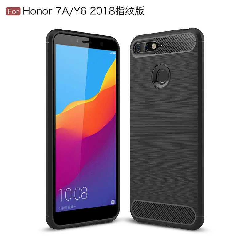 

Fitted Cases For Huawei Y6 2018 New Anti-knock Soft Silicone TPU Back Cover Mobile Phone Case