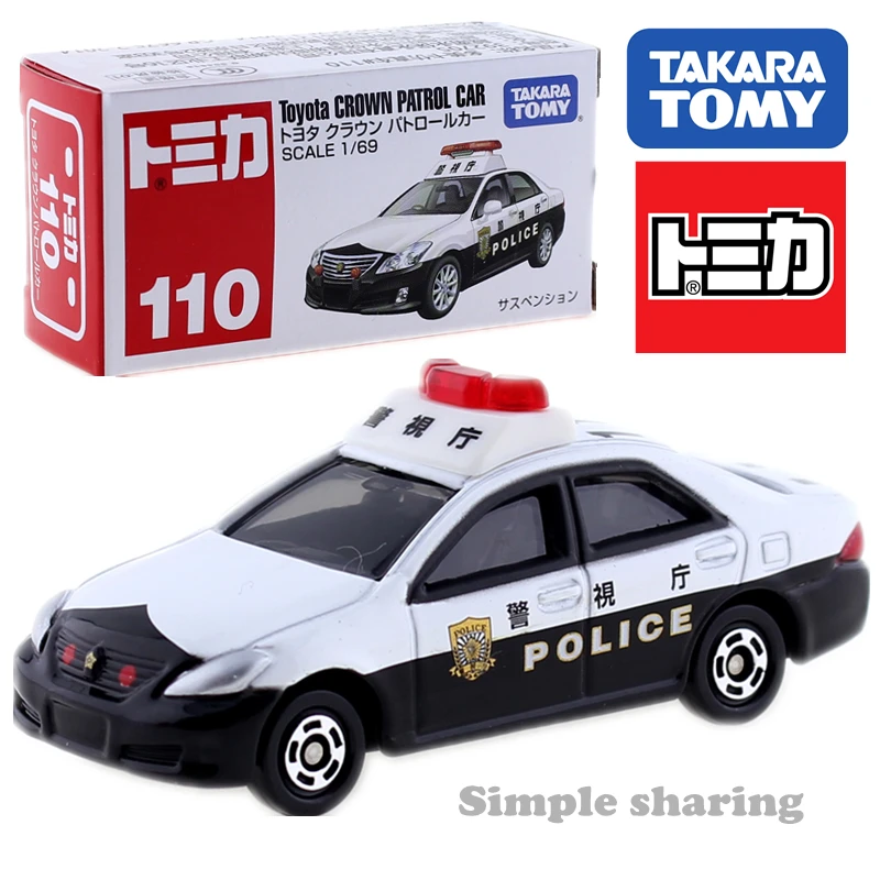 

TAKARA TOMY TOMICA Toyota CROWN PATROL CAR toy 1:69 No.110 police Diecast car hot pop kids toys model kit funny alien baby dolls