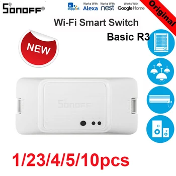 

New Arrival Sonoff Basic 3 WiFi Smart Smart Home Switch DIY Home Automation Sonoff Basic R3 Alexa Google Compatible IFTTT