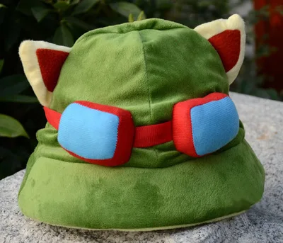 Игровая шапка для косплея LOL Быстрый разведчик Teemo Высококачественная плюшевая