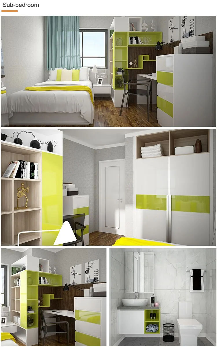 Китай спальня Мебель OPPEIN современный свежий зеленый глянцевый лак Мебель для дома/кухня Мебель/спальня Мебель