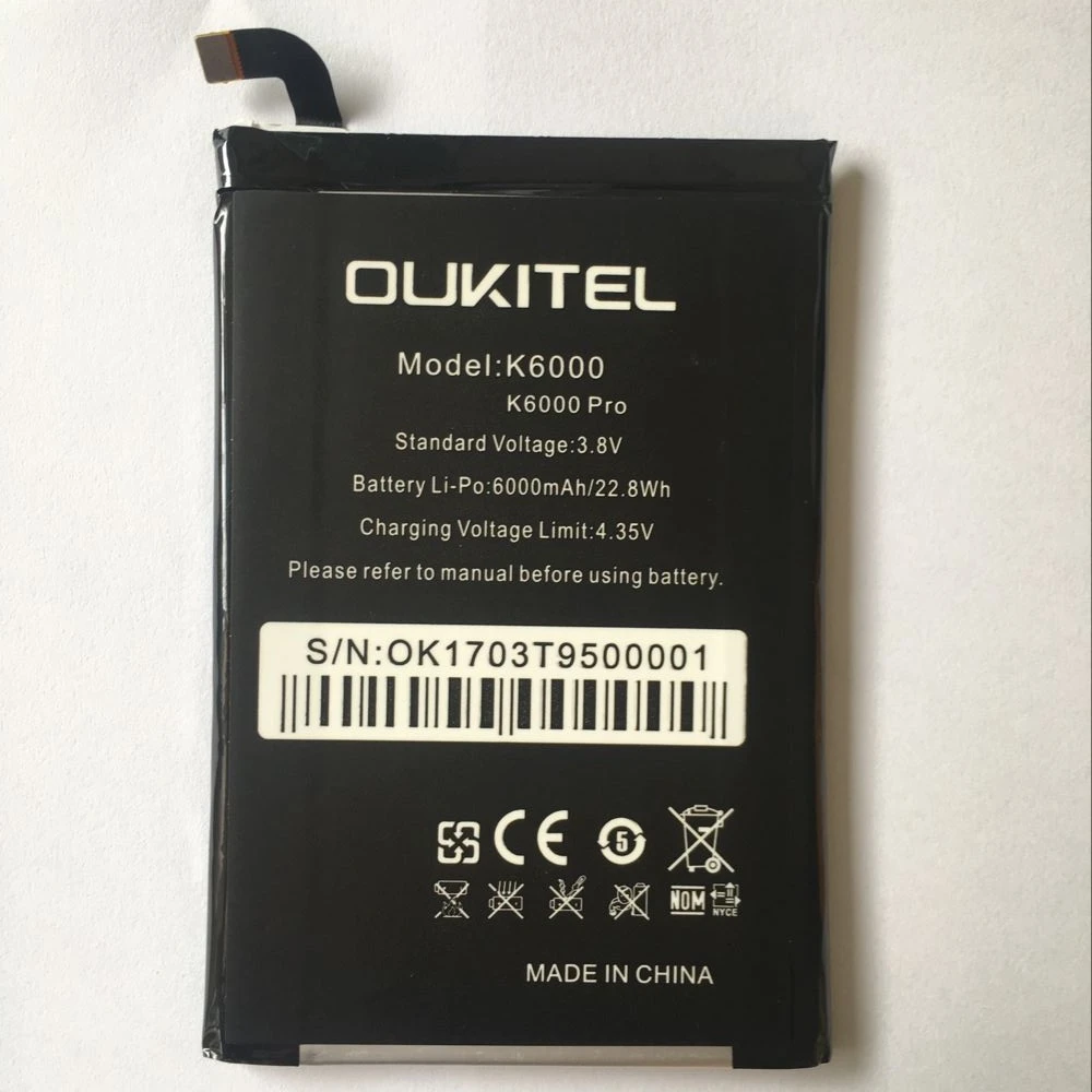 Oukitel K6000プロバッテリー交換オリジナル大容量6000 3300mahバックアップ電池oukitel K6000プロ Battery For Large Capacity Batterybattery Original Aliexpress