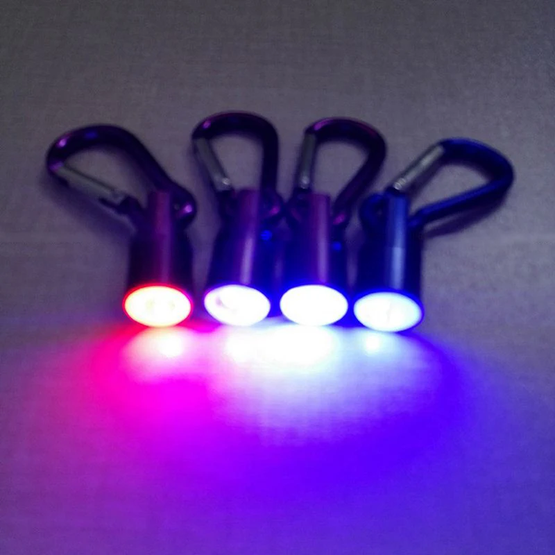 

5pcs/Lot ABS Safety Dog Collar Tag Pendant Flashing Red Flash LED Light Keyring Puppy AG3 Button Battery Mini Pets Accessories