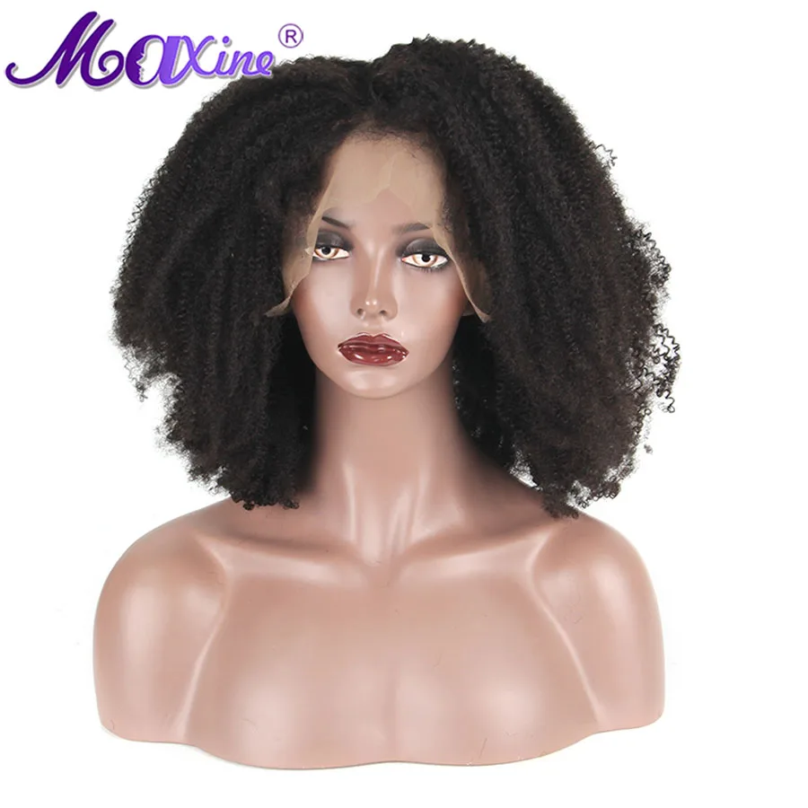 

Afro Kinky Curly Wigs for Black Women 13x4 Lace Front Human Hair Wigs Maxine Remy Hair 8-26 inch Afro Wigs for African American
