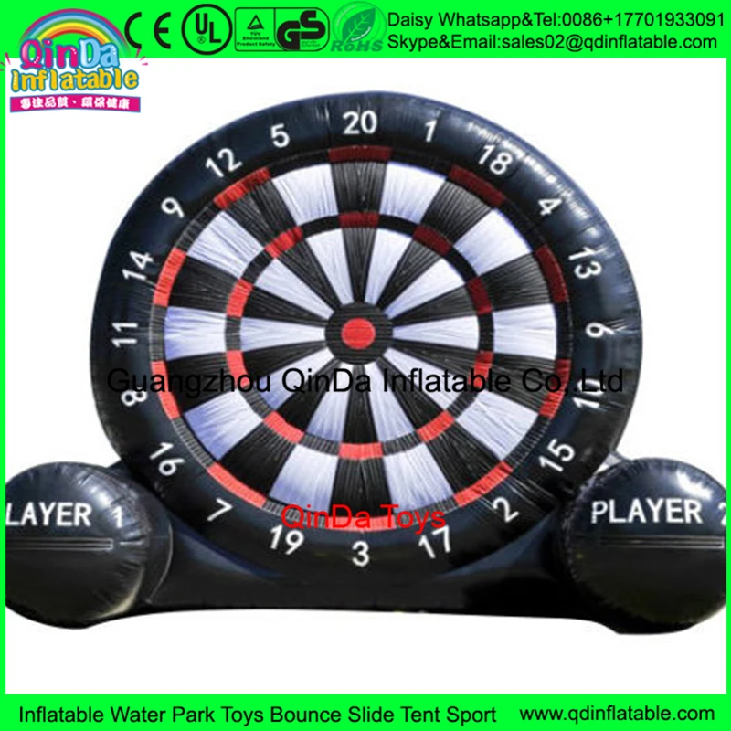 Inflatable Velcro mats dart board drinking games,inflatable foot darts for sale,inflatable soccer darts with air blower