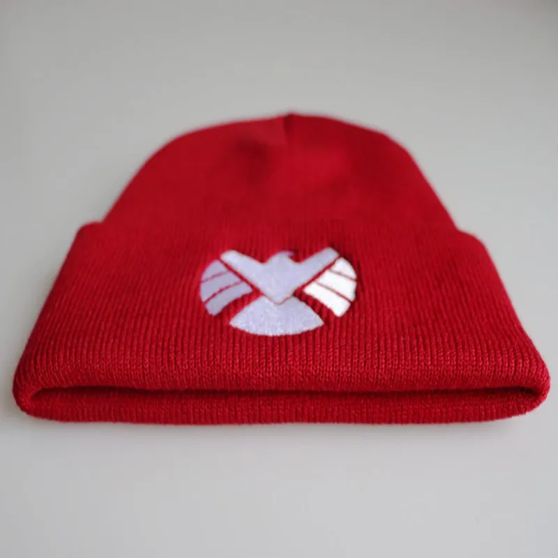Марвел Капитан вязаная шапка Агенты S. H. I. E. L. D. Shield шляпа Embrodiery теплые шапки