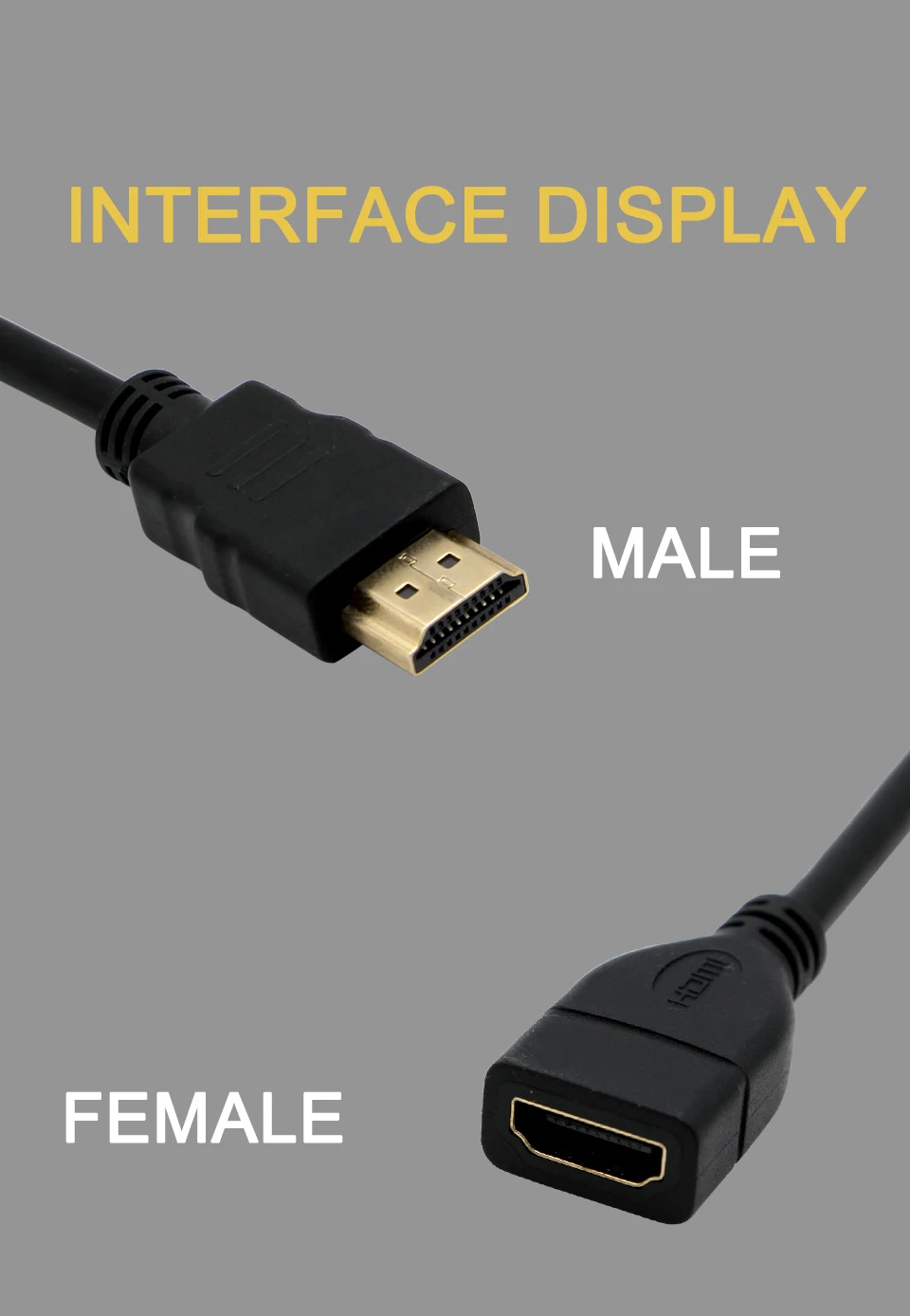 0.3m 0.5m 1m 1.5m 2m 3m HDMI Male to Female Cable Connector Adapter Port 1080P For Projector Displays Monitor HDTV Extension