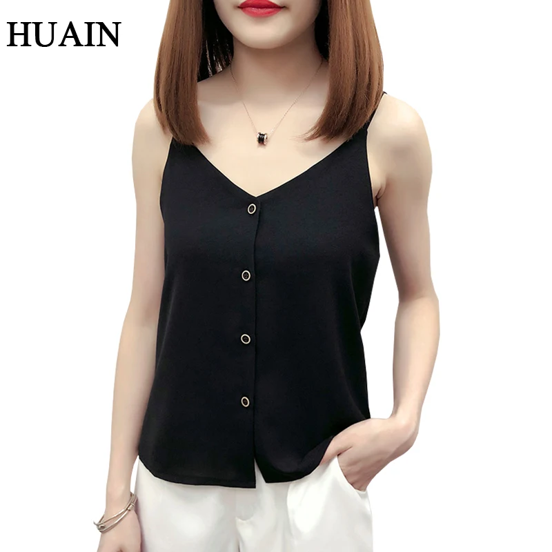 

Summer Sleeveless Shirt Women Tank Top Camis 2018 Botton Strap Backless Shirts Casual Female Camisole Fitness Women Clothing
