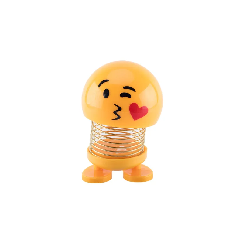 New spring shaking head doll doll ornaments expression package car decoration cute creative car interior decoration5*7cm