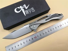 CH CH3519 Flipper folding knife s35vn blade carbon fiber Titanium handle outdoor camping hunting pocket fruit Knives EDC tool ch3009 flipper folding knife d2 steel tc4 titanium handle outdoor camping tactics hunting pocket fruit knives edc tools