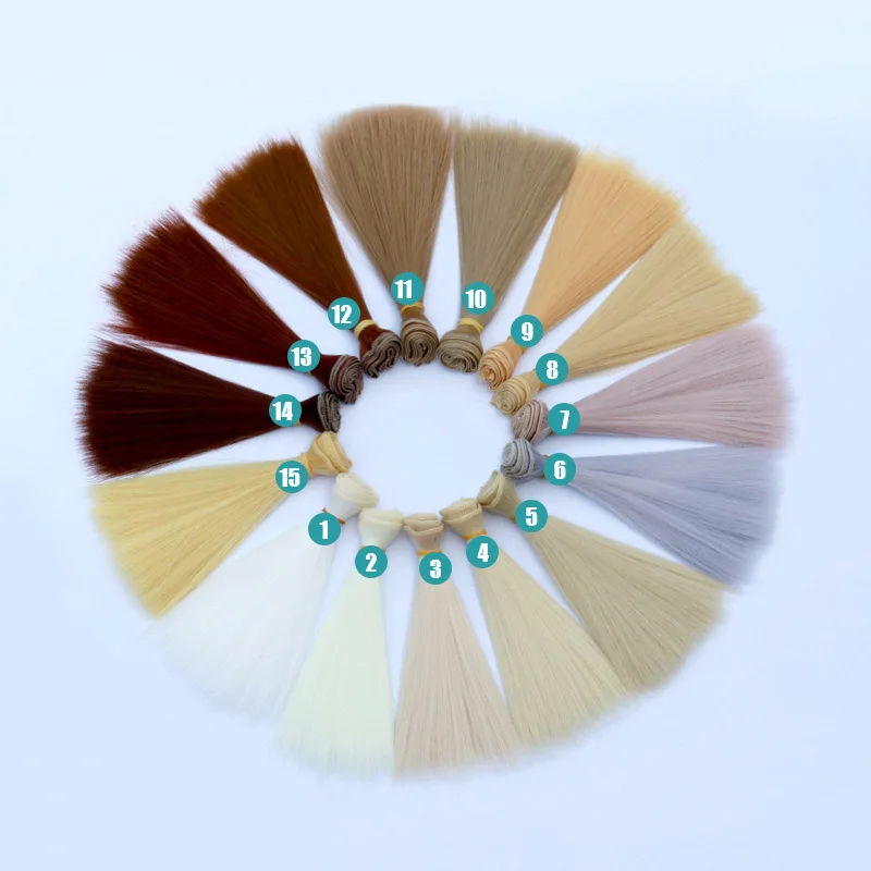 

20PCS/LOT 67Colors Straight Doll Hair 15CM 25CM BJD Wig Hair DIY