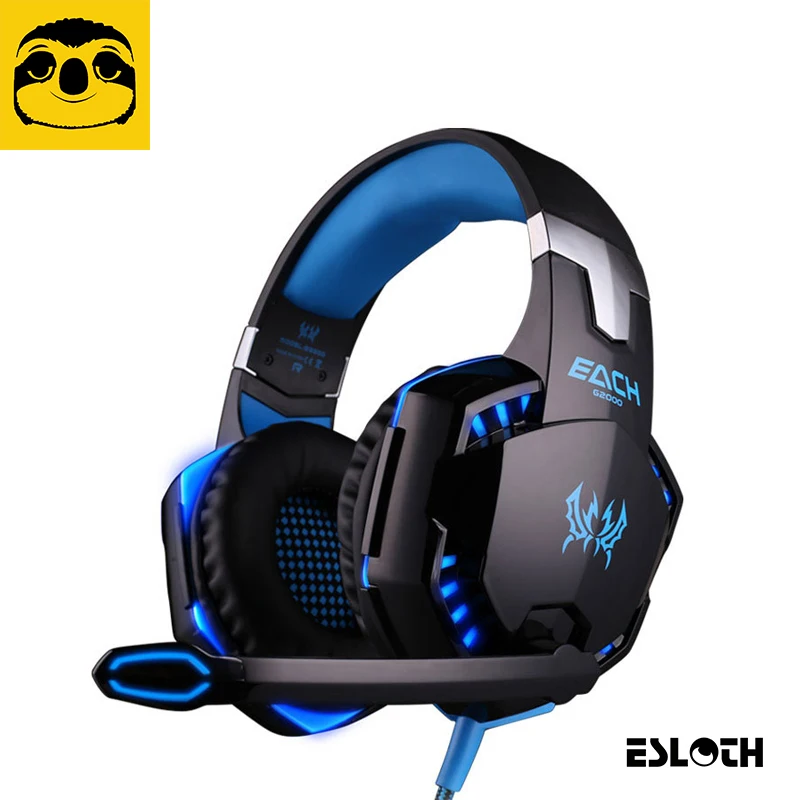 G2000 Cool Backlight USB Wired Game Headset 3.5mm LED Stereo PC