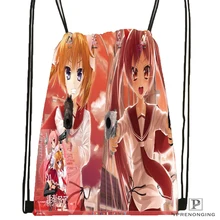 Обычай Хидан. номер Ария. Походная сумка на шнурке, милый рюкзак для детей(черная спинка) 31x40 см#180531-04-34