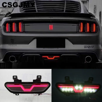 

CSGJMY 1PCS Multi-function Car Rear Fog Lamp Brake Light LED Backup Lamp Rear Bumper Reflector Light For Ford Mustang 2017 2018