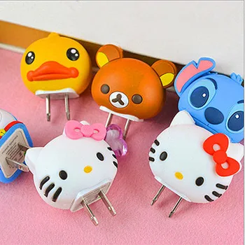

Mobile phone charger head protection sleeve, lovely cartoon charger plug protection sleeve for iphone