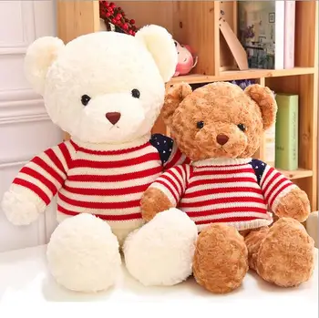 

65cm Giant Size teddy bear plush toys with American flag cloth soft plush toy high quality girl gift valentine gift 1PCS