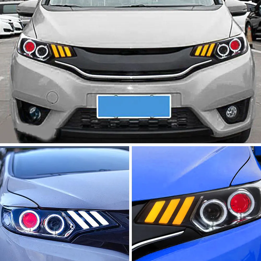 AcooSun стайлинга автомобилей для Honda Fit/Джаз 2014 2017 светодиодный фар автомобиля