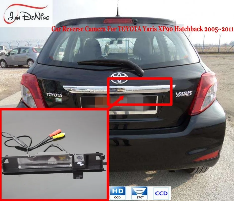 JanDeNing HD CCD Car Rear View Parking/Backup Reverse Camera/License