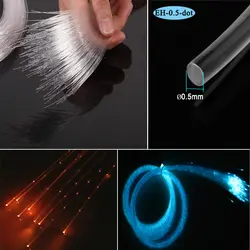 DIY 0.5 мм пластиковые мерцание блеск точка Сторона чайник свет оптического волокна для освещения одежда